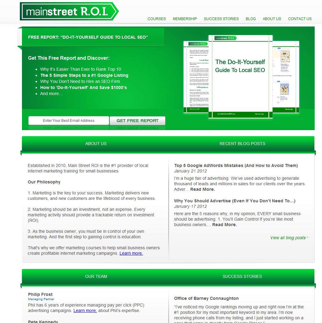 Main Street ROI